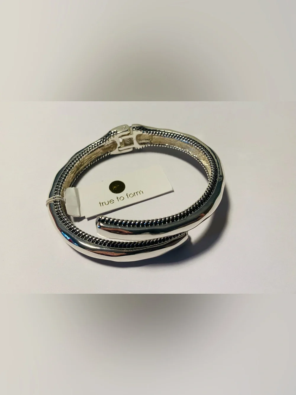 True To Form Chrome Silver Bracelet NWT Brand New Gorgeous!